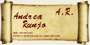 Andrea Runjo vizit kartica